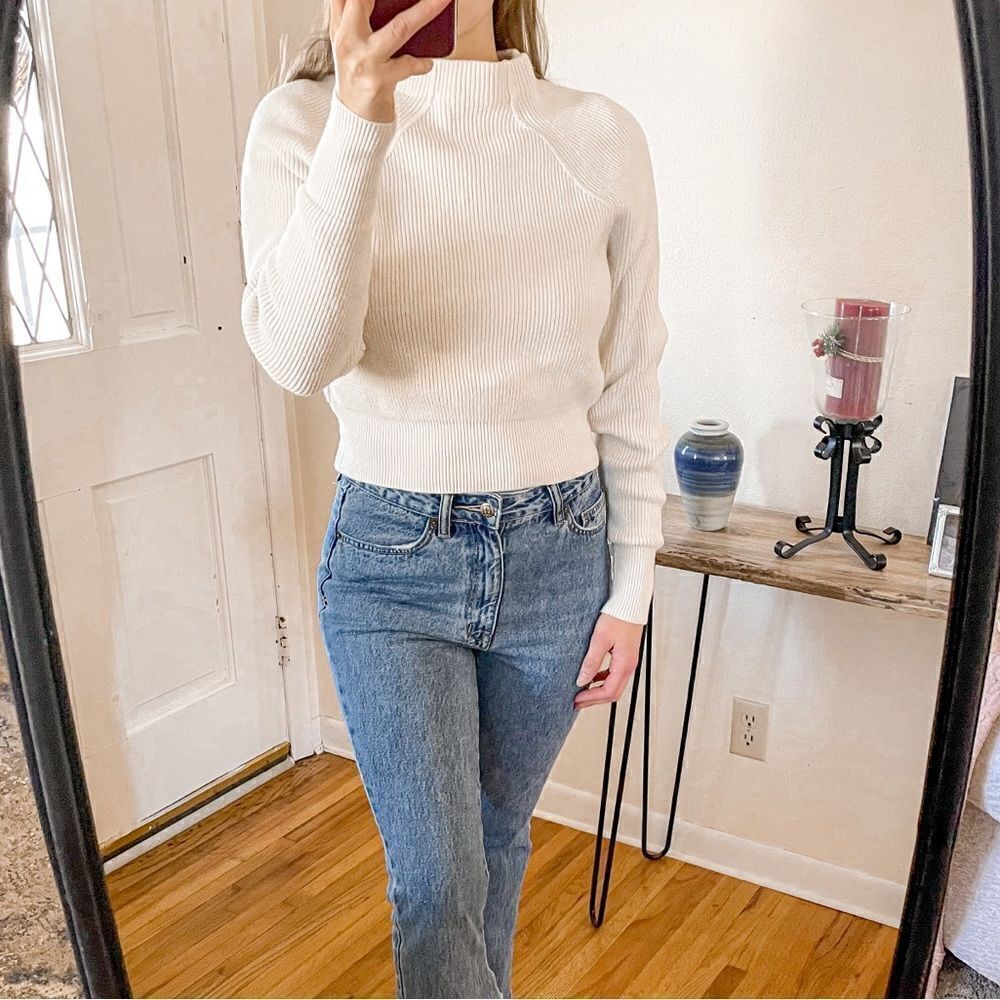 Free People Too Good Ribbed Cropped Pullover Sweater